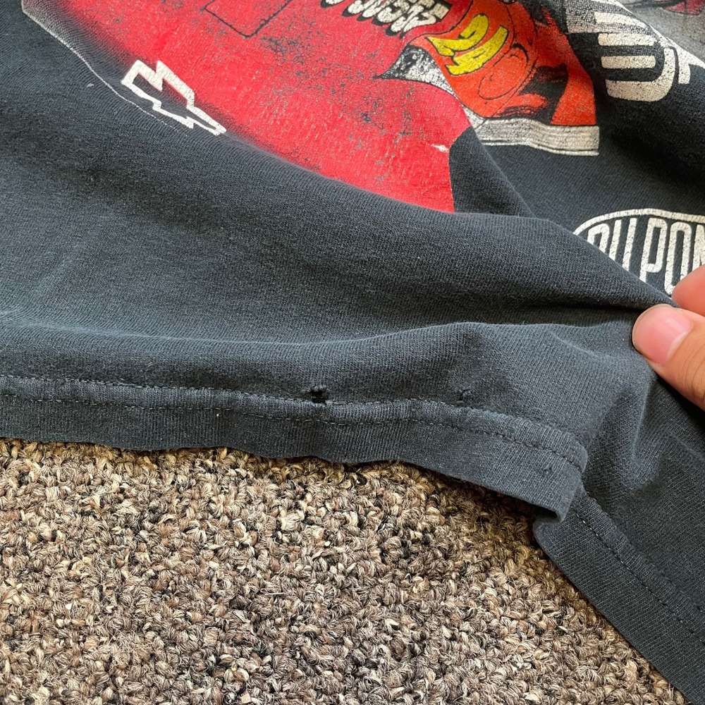 Chase Authentics Jeff Gordon NASCAR T-Shirt XL Black All Over Print Distressed - Picture 8 of 9
